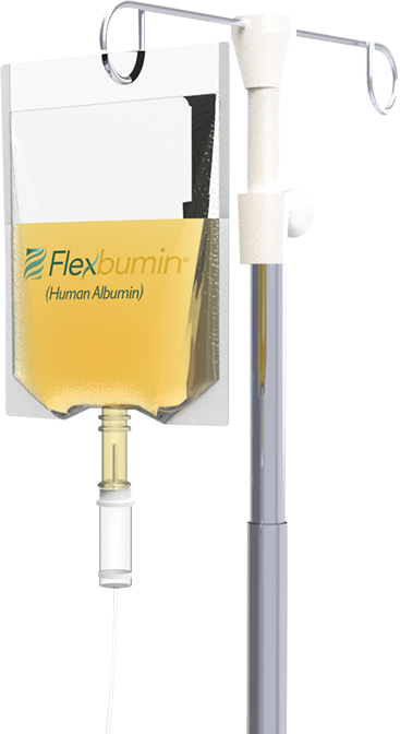 Flexbumin human albumin 20 percent infusion bag product shot